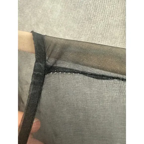 Chic Black Gold Sheer Illusion Metallic Boutique Midi Formal Dress with Pockets - Picture 11 of 12